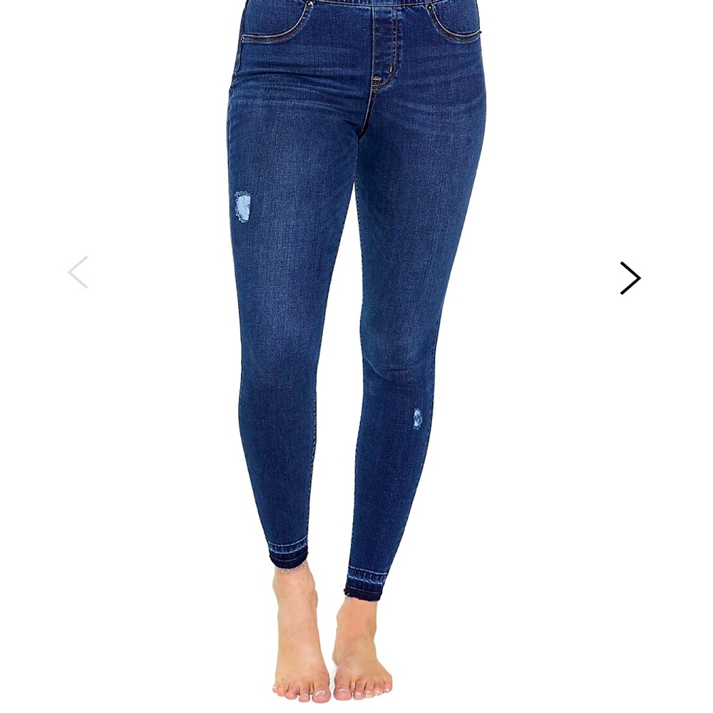 Spanx distressed skinny jeans petite small